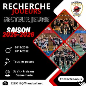 Lire la suite à propos de l’article SAISON 2025-2026 : Recherche jeunes talents