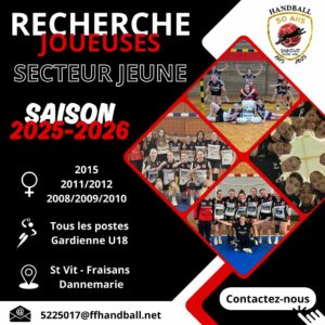 Lire la suite à propos de l’article SAISON 2025-2026 : Recherche jeunes talents