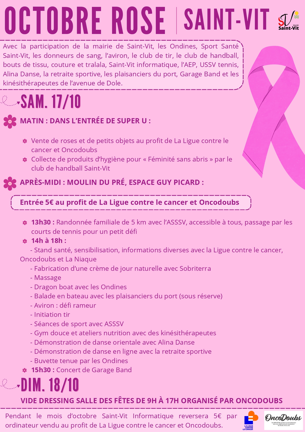 You are currently viewing PROGRAMME – OCTOBRE ROSE 2026